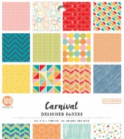 Colorbok Single-Sided Printed Cardstock 6 X6  100/Pkg-Carnival