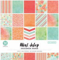 Colorbok 68lb Designer Single-Sided Paper 12 X12  50/Pkg-Mint Julep, 25 Designs/2 Each