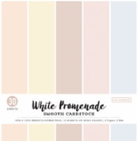 Colorbok 78lb Smooth Cardstock 12 X12  30/Pkg-White Promenade, 5 Colors/6 Each