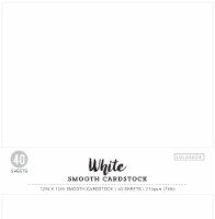 Colorbok 78lb Smooth Cardstock 12 X12  40/Pkg-White