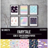 Colorbok 68lb Designer Single-Sided Paper 12 X12  50/Pkg-Fairy Tale, 25 Designs/2 Each