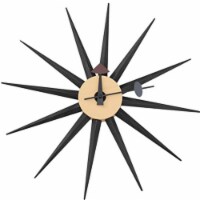 LeisureMod Maxi Modern Design Colorful Star Silent Non-Ticking Wall Clock