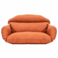 LeisureMod 2 person Double Egg Swing Chair Cushion in Orange