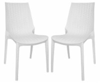 LeisureMod Kent Outdoor Dining Chair, Set of 2