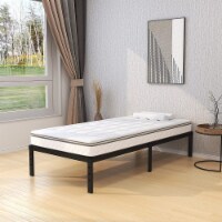 SUGJFT 14’’ Twin Bed Frame with Duty Steel Slats Easy Assembly