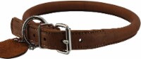 Genuine Leather Rolled Dog Collar 17.5 -21  neck size, Chow Chow, Collie, Labrador