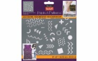 Decoart SoSoft Fabric Stencil 8x8  80s Doodles