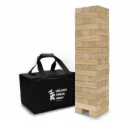Yard Games Large Tumbling Timbers 24 Wood Block Stacking Game w/ Case, Natural