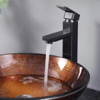 Aquaterior® 1 Hole Bathroom Faucet Tall Cold & Hot Water for Countertop Vessel Sink ORB