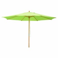 13ft German Beech Wood Patio Umbrella 8 Ribs Outdoor Parasol Backyard Sunshade