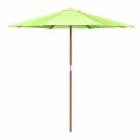 9ft Wooden Pole Patio Umbrella 8 Ribs Outdoor Garden Backyard Parasol Sunshade
