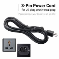 Byootique Universal Replacement Power Cord UL Listed 3-Prong 16AWG 7.5Ft Cable for US Plug