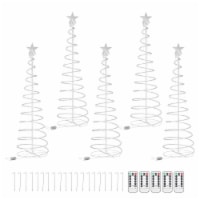 Yescom 6 Ft Christmas LED Spiral Tree Light Multicolor Garden New Year Decor 5 Packs