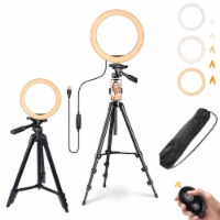 Yescom 10 Dimmable Selfie LED Ring Light with Tripod Stand Phone Holder for Livestream
