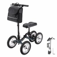 Yescom Steerable Knee Scooter Leg Walker Crutch Alternative All-terrain with Disk Brake