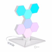 Yescom 7 Packs Hexagon Smart Light Modular LED Voice Control WIFI Décor Bar Bedroom Gifts