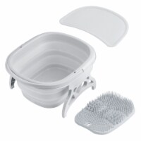 Yescom Collapsible Folding Foot Bathtub Soak Basin Massage Bucket with Handle Cover Spa