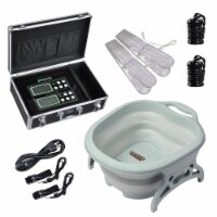 Yescom Ionic Detox Foot Spa Machine Folding Tub Kit with Arrays Far Infrared Belts Home