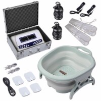Yescom Dual User Ionic Detox Foot Bath Machine Tub Kit with Arrays Infrared Belts Home