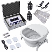 Yescom Dual User Ionic Detox Foot Spa Machine Tub Kit with Arrays Infrared Belts Home
