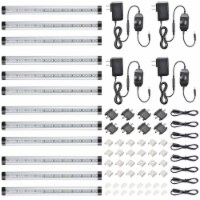 Yescom 90 LEDs Under Cabinet Lighting Kit Plug in 3000K Kitchen Counter Light 12 Pack