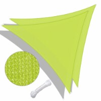2 Pack 25 Ft 97% UV Block Triangle Sun Shade Sail Canopy Cover Net Outdoor Lawn