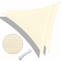 2 Pack 25 Ft 97% UV Block Triangle Sun Shade Sail Canopy Cover Net Outdoor Yard