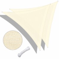 2 Pack 28 Ft 97% UV Block Triangle Sun Shade Sail Canopy Cover Net Outdoor Yard