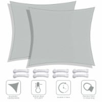 2 Pack 23x22 Ft 95% UV Block HDPE Rectangle Sun Shade Sail Canopy Outdoor Yard