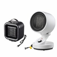PTC Ceramic Heater Fan Kit Oscillating Warm & Cool Overheat Protection 2 Pack