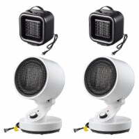 PTC Ceramic Heater Fan Kit Oscillating Warm & Cool Overheat Protection 4 Pack