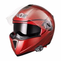 AHR DOT Full Face Flip Up Motorcycle Helmet 2 Visor Bluetooth 5.0 Headset FM M