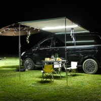 8.2x6.6 ft Car Side Awning Rooftop with LED Light Pull Out Tent Shelter Camping