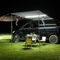 8.2x6.6 ft Car Side Awning Rooftop with LED Light Pull Out Tent Shelter Camping