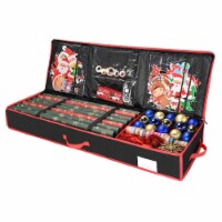 Christmas Wrapping Paper Storage Box Divider Xmas Decor Organizer Container Bag