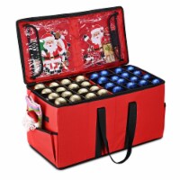 128 Balls Christmas Ornament Storage Box Dividers Xmas Decor Organizer Container