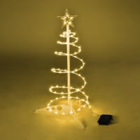 2 Ft Lighted Spiral Christmas Tree Light Warm White 79 LED Outdoor Yard Decor