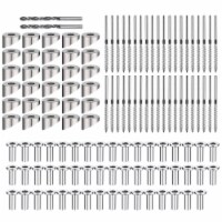 316 Stainless Steel Cable Railing Hardware Kit Lag Screw Angled Beveled Washer