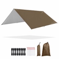 10x10FT Camping Tent Tarp Hammock Rain Fly Waterproof Hiking Backpacking Shelter