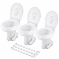 Gravity Flush Toilet RV Toilet Foot Pedal 20 Seating Height Motorhome 3 Packs