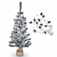 Yescom 3 Ft Artificial Christmas Tree & 20 LED Pine Cone String Lights Kit Cloth Bag Base,