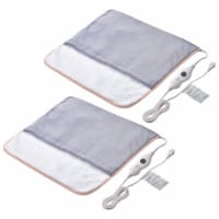 2 Packs Electric Heated Foot Warmer Unisex Winter Foot Heating Pad Auto Shut Off