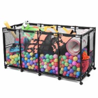 Yescom Mesh Pool Storage Bin Rolling Cart Storage Organizer Metal Frame Noodle Float