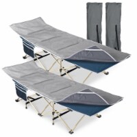 Folding Cot Collapsible Camping Bed with Carrying Bag Travel Outdoor Home 2 Pack