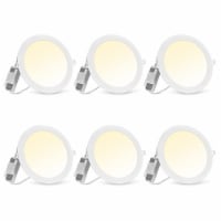 7 LED Recessed Ceiling Panel Down Light 3 Color 15W Slim Spot Lamp Home 6 Pack