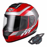 AHR Motorcycle Full Face Helmet Bluetooth 5.2 Headset Intercom DOT Approved XXL