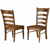 A-America Bennett Ladderback Dining Side Chair in Smoky Quartz (Set of 2)