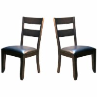 A-America Mariposa Wood Ladderback Dining Side Chair in Warm Gray (Set of 2)