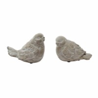 R16 Home HP0635 Bird Accents Figurine - Set of 2