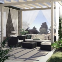 Kumo Outdoor Sectional 4-Piece Patio Furniture Wicker Furniture Sofa Couch Set